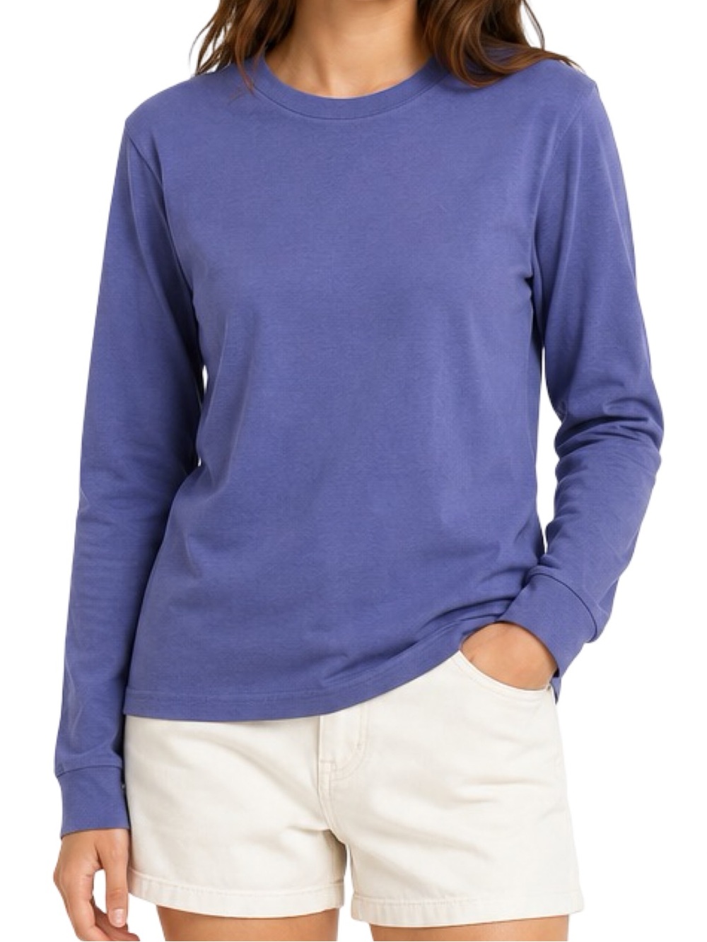 allbirds Cotton Long Sleeve Tee - Size XL - Hazy Indigo